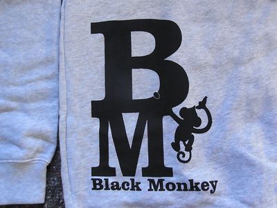 Black Monkey 10．0オンス スウェットフルジップパーカー（ミックスグレー/ブラック）。 - Black Monkey